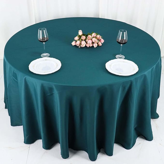 Efavormart Round Tablecloth, 120 Inch Stain & Wrinkle Resistant Washable Table - Image 3