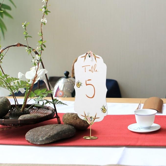 20PCS Mini Table Number Holders, Heart Shaped Place Card Holder, Premium Photo - Image 8