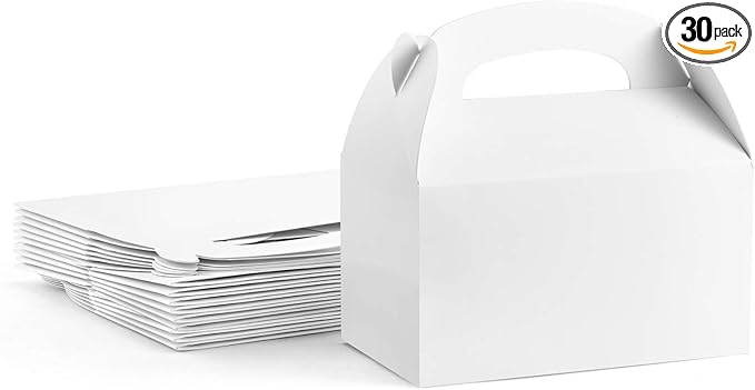 ValBox Treat Boxes 30 Pack White Paper Gable Gift Boxes by ValBox