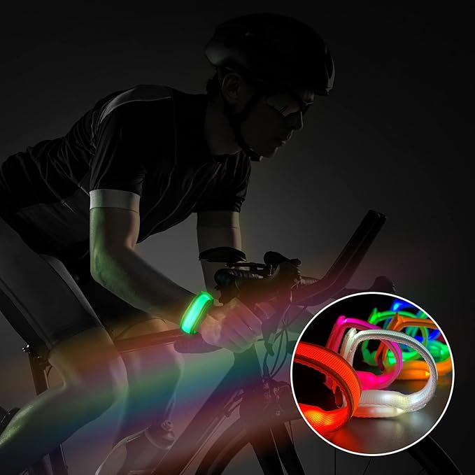 M.best 16pcs LED Light Up Bracelets Glow Flashing Wristbands Glow in The Dark - Image 2