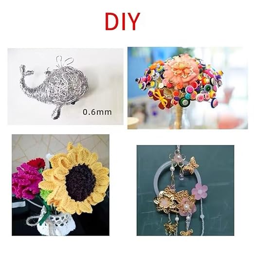 76Yards 26Gauge White Metal Floral Wire Flexible Paddle Florist Garden Wire - Image 4