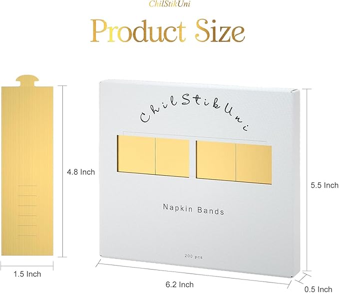 Polymer Material Reusable Napkin Band, Glue-Free Tear-Proof Water Resistant - Image 7