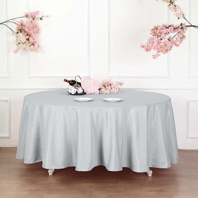 Efavormart Round Tablecloth, 132 Inch Stain & Wrinkle Resistant Washable Table by efavormart