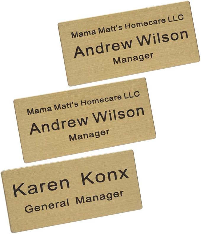 Custom Metal Engraved Name Tag Badge - Image 2