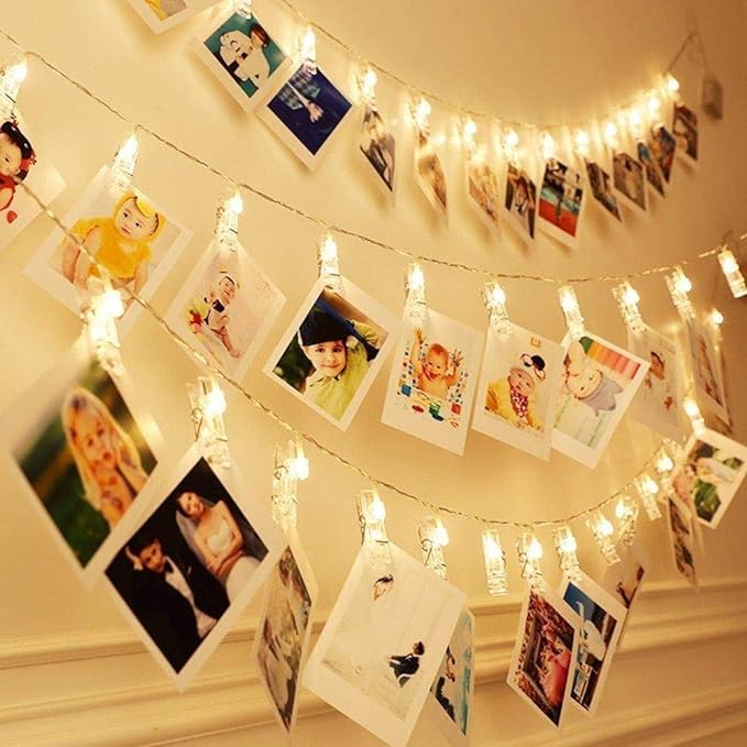 Dopheuor LED Photo Clip Copper String Lights Starry Fairy Warm White Lights by Dopheuor