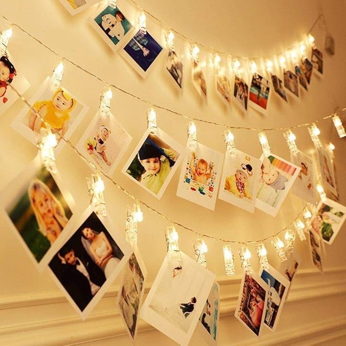 Dopheuor Photo Clip String Lights LED Battery Operated Starry Fairy Copper by Dopheuor