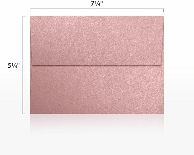 LUXPaper A7 Invitation Envelopes | Peel & Press | 5 1/4" x 7 1/4" | Misty Rose - Image 2