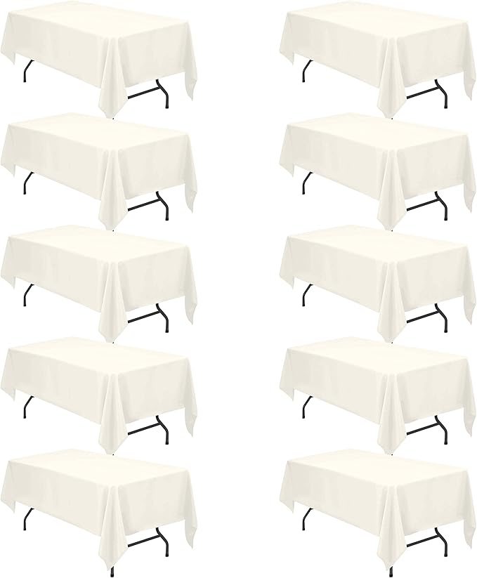 BRILLMAX 10 Pack Ivory Tablecloths by BRILLMAX