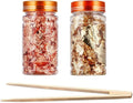 Gold Flakes for Resin, 2 Bottles 10g Imitation Golden Foil Gilding Flake by Lwuey