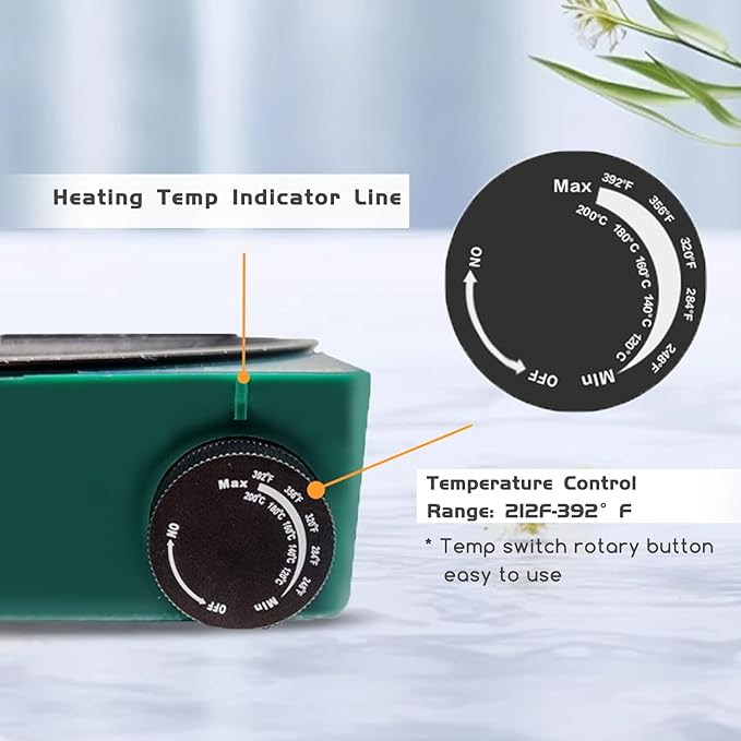 Floral Glue Pot Skillet for Crafts, Temperature Control Gage 212°F-392°F - Image 2