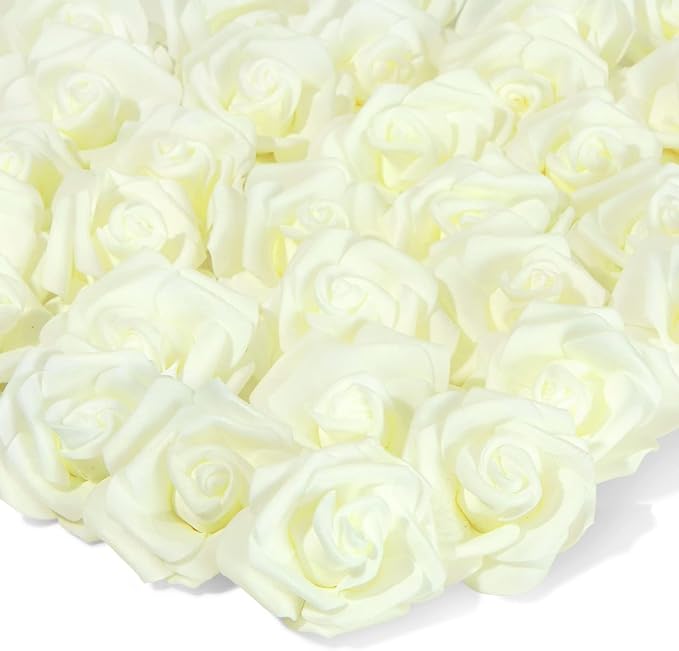 Juvale Centerpiece Table Decorations Ivory Artificial Roses by Juvale