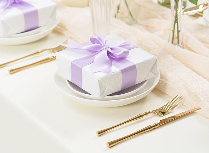 Lavender Satin Ribbon 1-1/2 Inch x 50 Yards Double-Faced Ribbons - Image 5