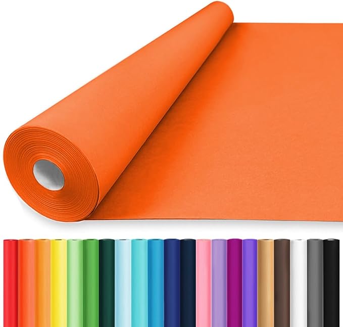 Vanhench 17.8"x 1500" Orange Wrapping Paper, and Poster Bulletin Board by Vanhench