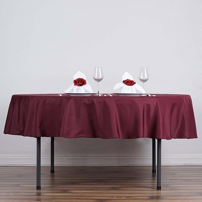 Efavormart Round Tablecloth, 70 Inch Stain & Wrinkle Resistant Washable Table - Image 2
