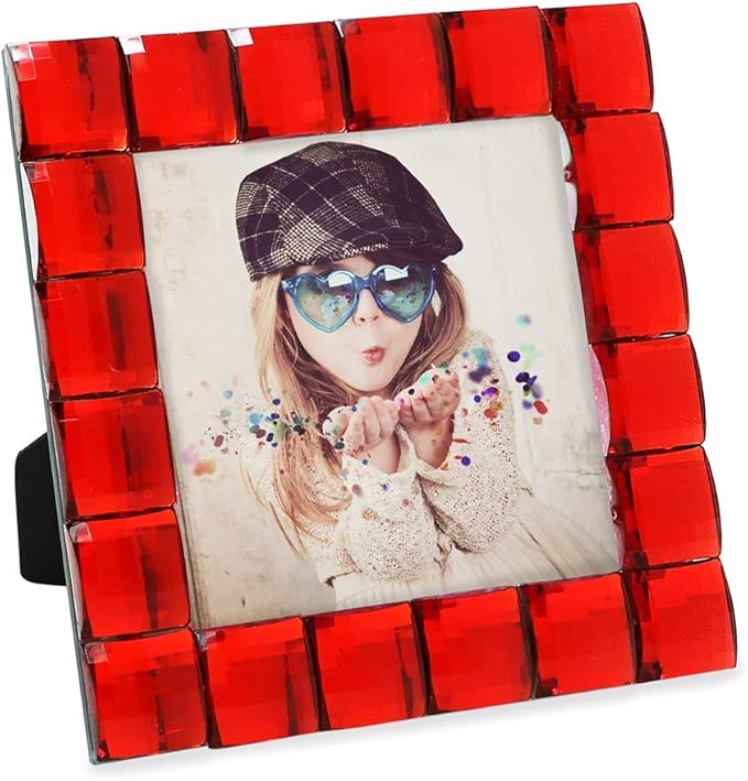 Isaac Jacobs Decorative Sparkling Red Jewel Picture Frame, Photo Display & Home - Image 5