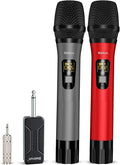 Bietrun Wireless Microphone, Professional UHF Metal Dual Handheld Cordless by Bietrun