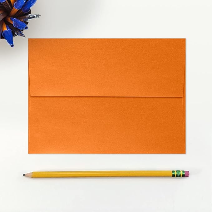 LUXPaper A7 Invitation Envelopes | Peel & Press | 5 1/4" x 7 1/4" | Flame - Image 4