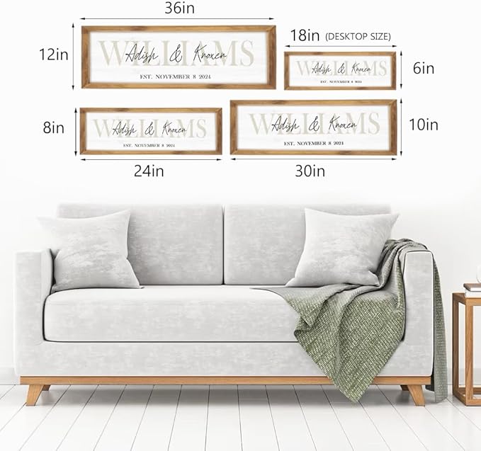 Wedding Gifts for Couples 2025, Custom Wood Sign for Bridal Shower Gift - Image 3