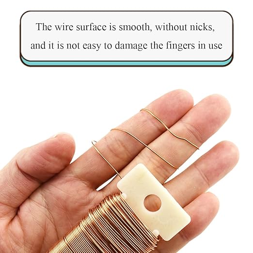 HAHIYO 22Gauge Rose Gold 3Roll Total 115Yards Metal Floral Wire Flexible Paddle - Image 4