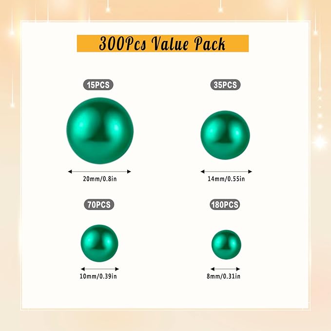 300Pcs Pearl Vase Filler, Candle Centerpieces, Wedding Birthday Party Home - Image 2