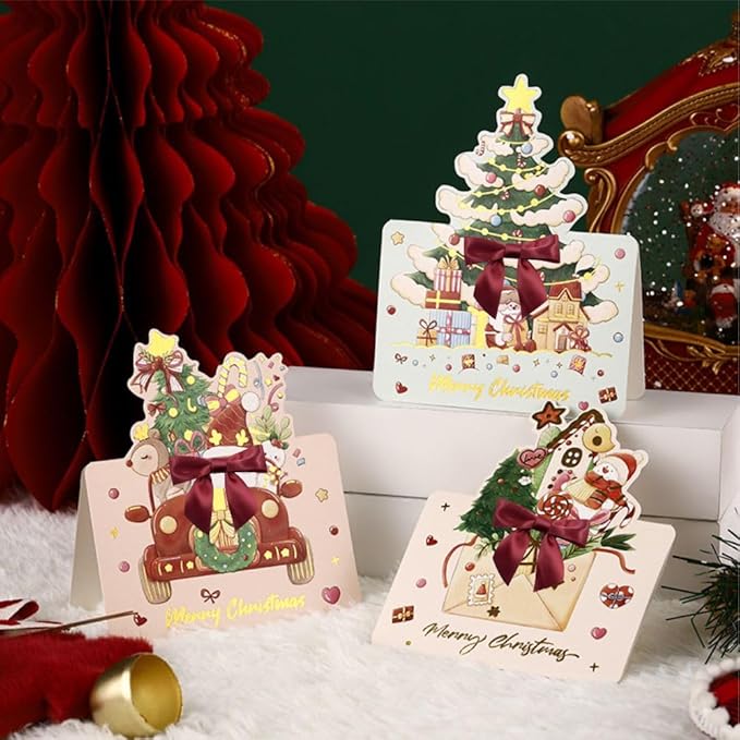 2.5" Hgzgch Burgundy Satin Ribbon Bow - Image 5