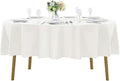 60 inch Round Tablecloth Washable Polyester Table Cloth Decorative Table Cover by Cupuamon