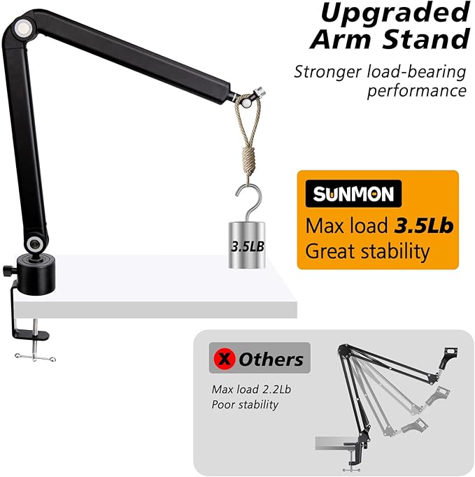SUNMON Mic Stand Boom Arm - Image 6