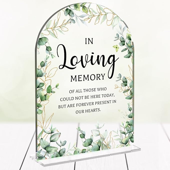 Wedding Memorial Sign，In Loving Memory Wedding Sign，Weddings Supplies 5x7 Inch by Unknown
