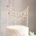 Happy Birthday Cake Bunting Topper Cake Topper Garland, Handmade Pennant Flags by BEAIMUXI