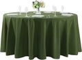120 inch Round Tablecloth Washable Polyester Table Cloth Decorative Table Cover by Cupuamon