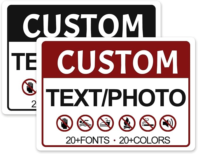 Custom Signs Outdoor Metal, Personalized Street Sign, Create Your Own by POKEHAND