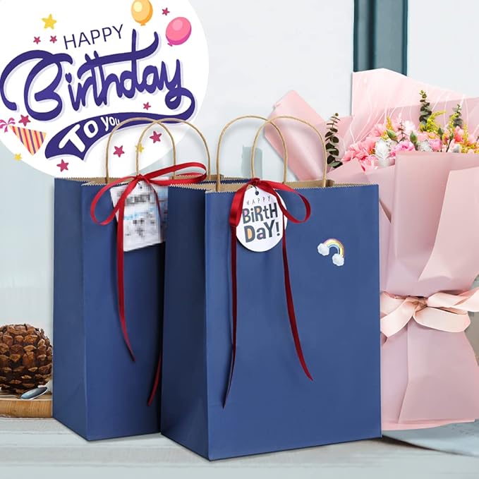 BagDream 50Pcs Gift Bags 8x4.25x10.5 Kraft Paper Gift Bags - Image 3
