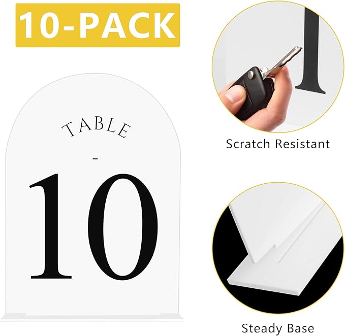 JOYIT Arch Wedding Table Numbers 1-10 - Image 3
