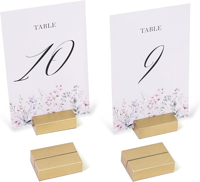 UNIQOOO 12 Pack Gold Birch Wood Stands /1.2mm Slot - Image 6