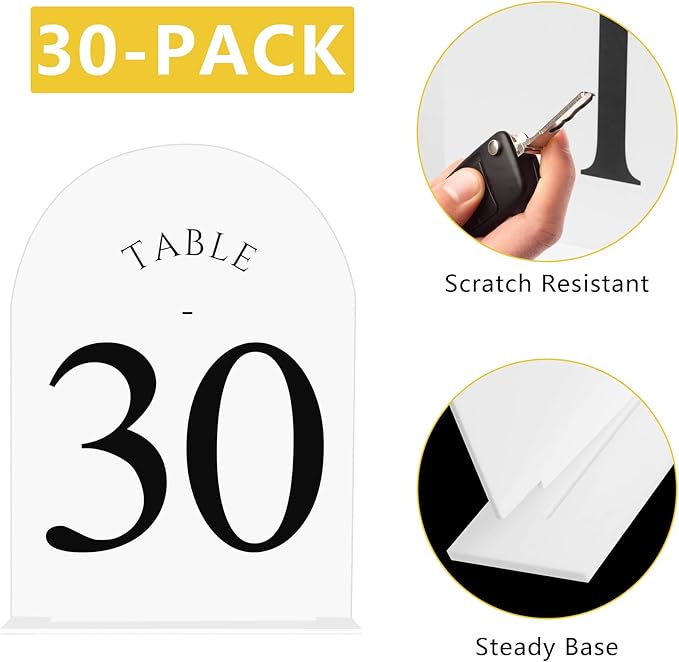 JOYIT Arch Wedding Table Numbers 1-30 - Image 3