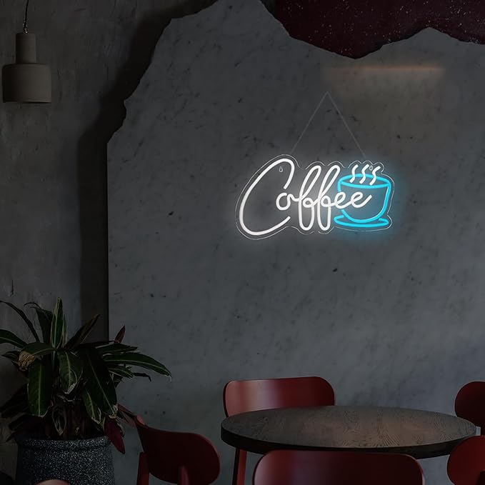Coffee Neon Sign Led Wall Art Decor Coffee Bar Sign Light Up - Image 6
