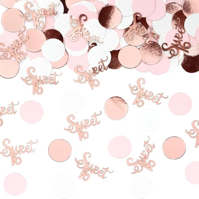 Sweet 16 Birthday Decorations for Girl Happy 16th Birthday Confetti Wedding by Vofrise
