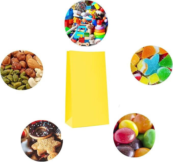 Oletx 30-Pack Yellow Party Favor Paper Bags, Babyshower, School Activities - Image 5