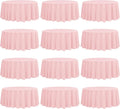 Fani 12 Pack 120 Inch Round Pink Polyester Tablecloths by fani