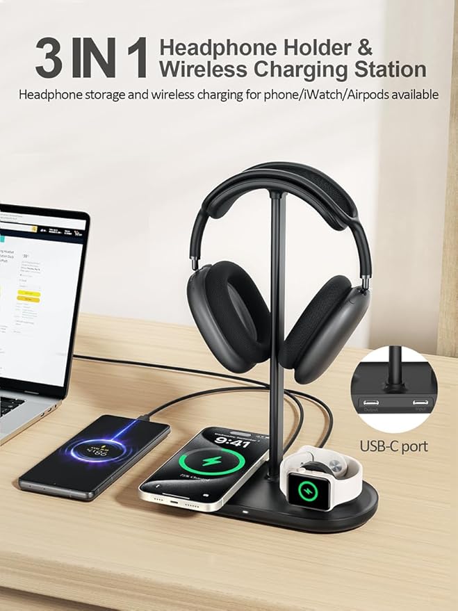 TopMade 5 in 1 Headphone Stand for Desk - Image 2