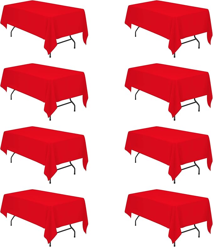 BRILLMAX 8 Pack Red Tablecloths by BRILLMAX