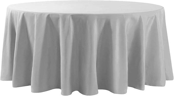 132 inch Round Tablecloth Washable Polyester Table Cloth Decorative Table Cover - Image 2