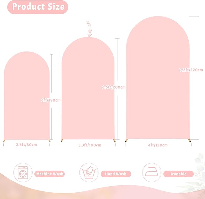 7.2FT Dusty Rose Arch Cover - Image 5