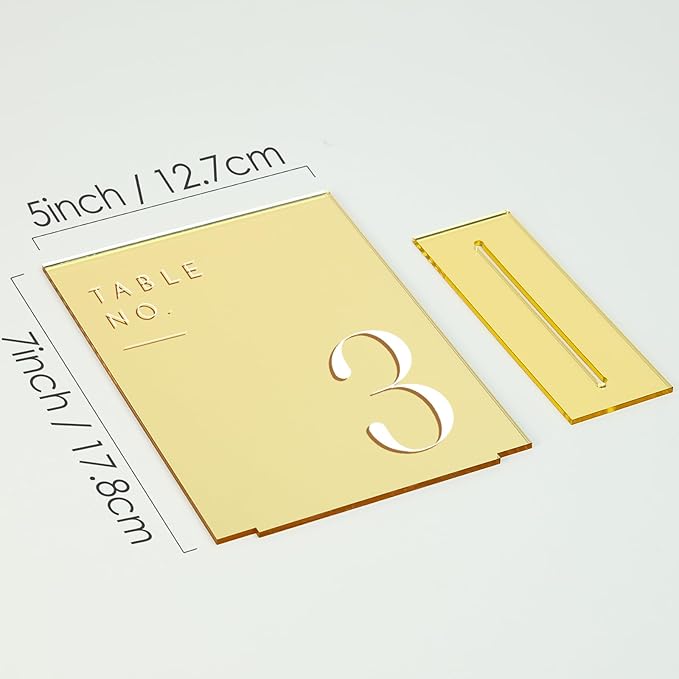 JINMURY Gold Wedding Table Numbers 1-15 - Image 2
