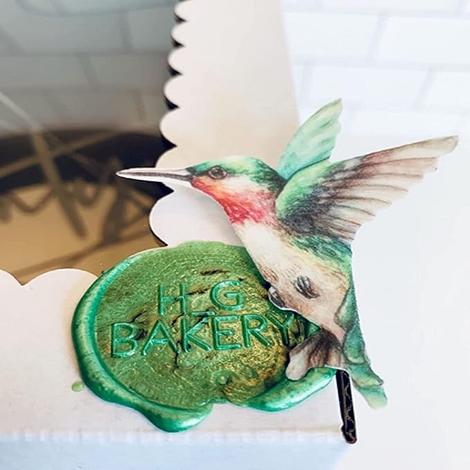 GEORLD Edible Cupcake Topper Wafer Hummingbird Cake Bird Decoration by Wafer - Image 6