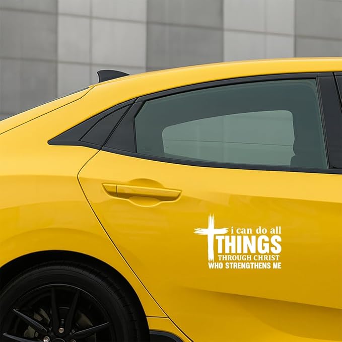 I Can Do All Things Through Christ Vinyl Decal 7x4.5in – Bible Verse Sticker - Image 6