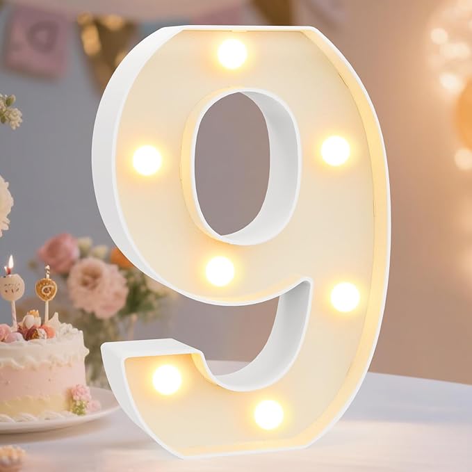 Pooqla Decorative Led Light Up Number Letters by Pooqla
