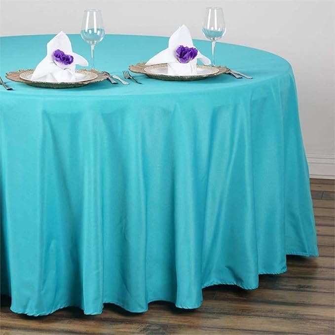 Efavormart Round Tablecloth, 120 Inch Stain & Wrinkle Resistant Washable Table - Image 3