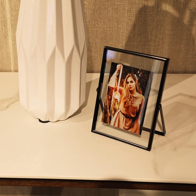 Black Floating Frame, For Picture 4x6, Tabletop Shelf Photo Frame, Classy Gift - Image 5