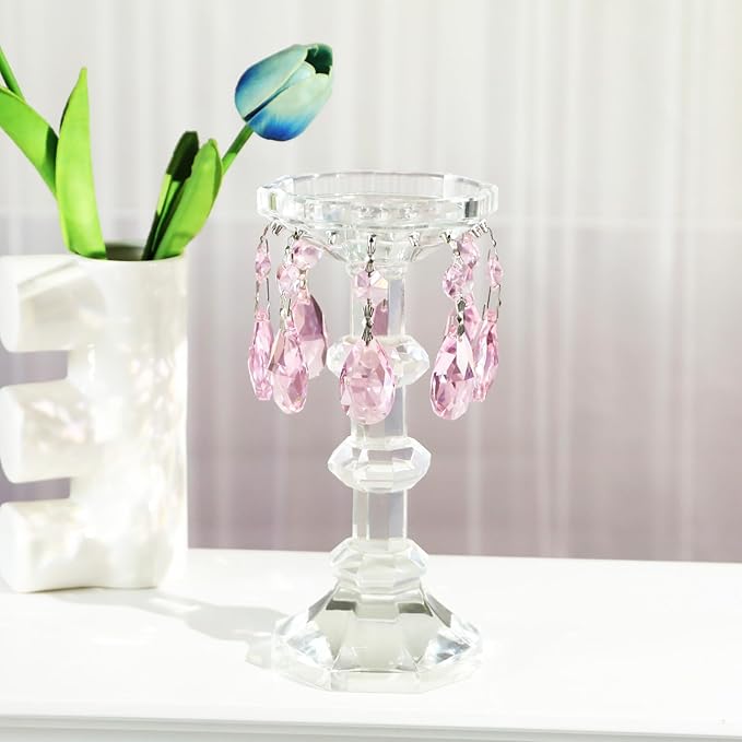 10pcs Crystal Prisms Chandelier Pink Ornament Pendants Rainbow Maker 38mm Drop - Image 6